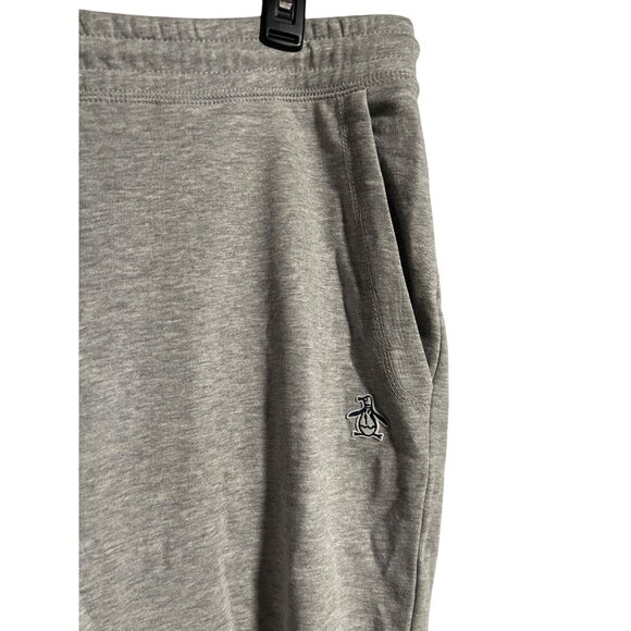 Original Penguin Mens Gray Slim Fit Joggers Size S Cotton Blend Elastic Waist - Picture 2 of 10